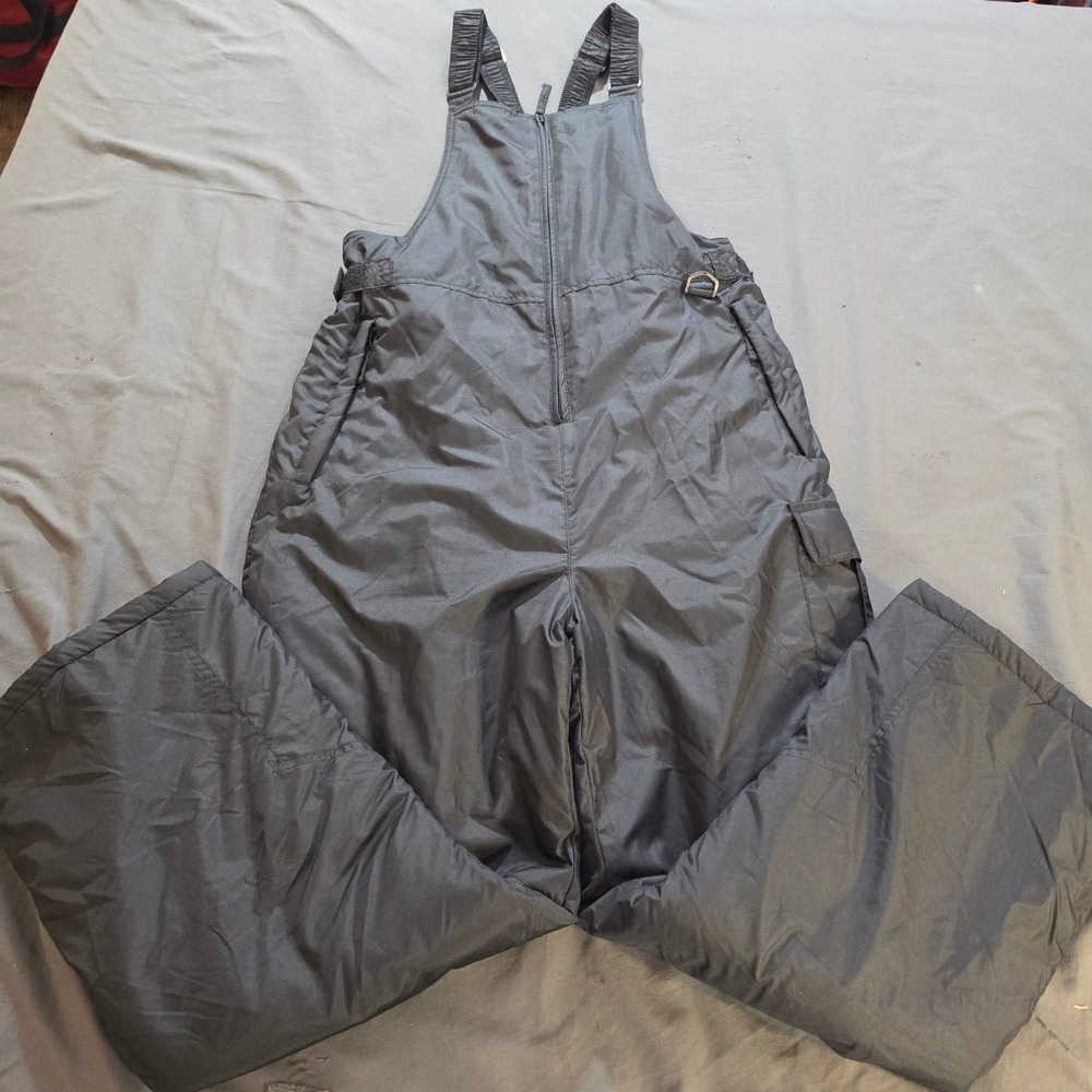 AQ Explore the Unknown Mens Black Insulated Snow Bib Overalls 5F2552M7 Size XL
